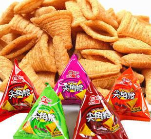 三惠尖角脆 五種口味妙脆角，休閑零食新選擇，膨化食品整箱批發指南